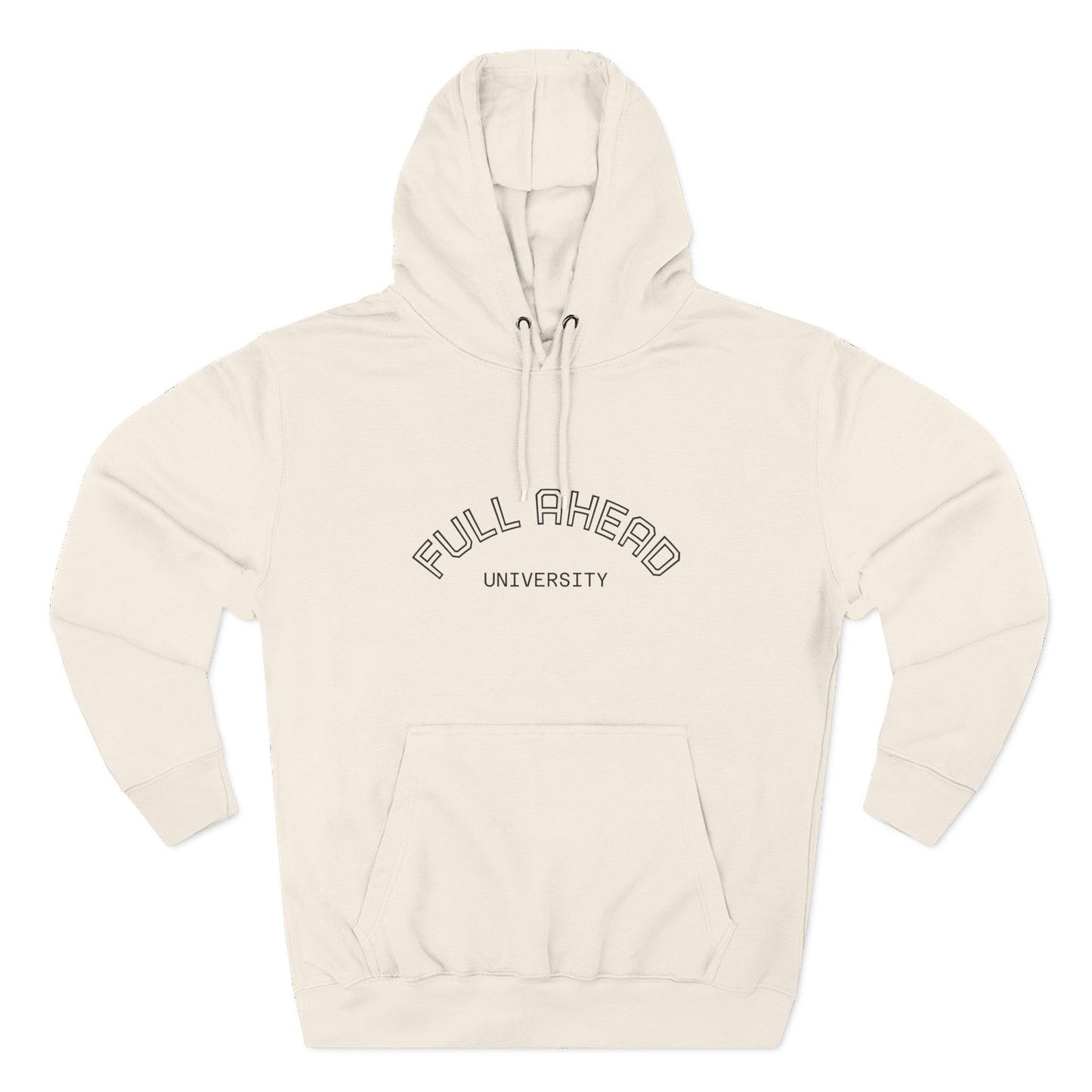 Cozy Fleece Hoodie for College Students, Full Ahead Design, Perfect for Casual Outings, Gifts for Graduates, Nautical Style
