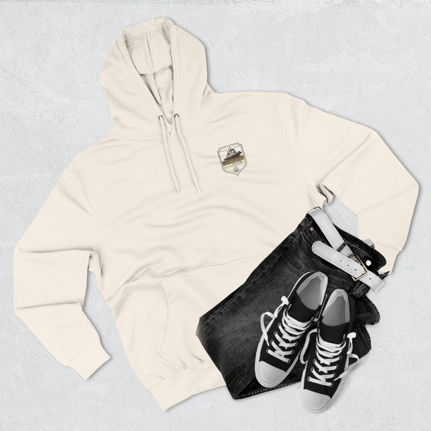 Nautical Theme Fleece Hoodie - Perfect for Boat Lovers, Casual Wear, Gifting, Holidays and Layering