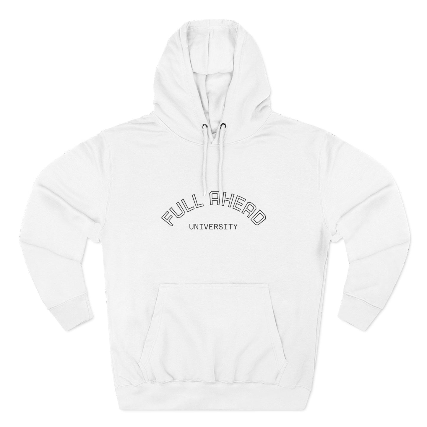 Cozy Fleece Hoodie for College Students, Full Ahead Design, Perfect for Casual Outings, Gifts for Graduates, Nautical Style