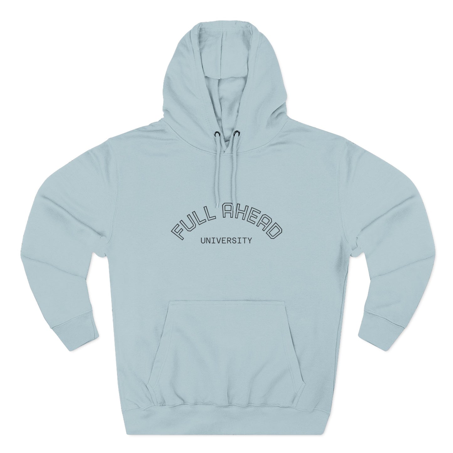 Cozy Fleece Hoodie for College Students, Full Ahead Design, Perfect for Casual Outings, Gifts for Graduates, Nautical Style