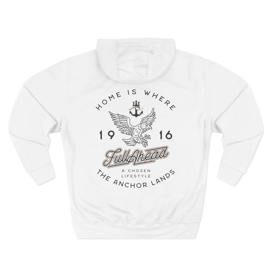 Anchor Design Three-Panel Fleece Hoodie