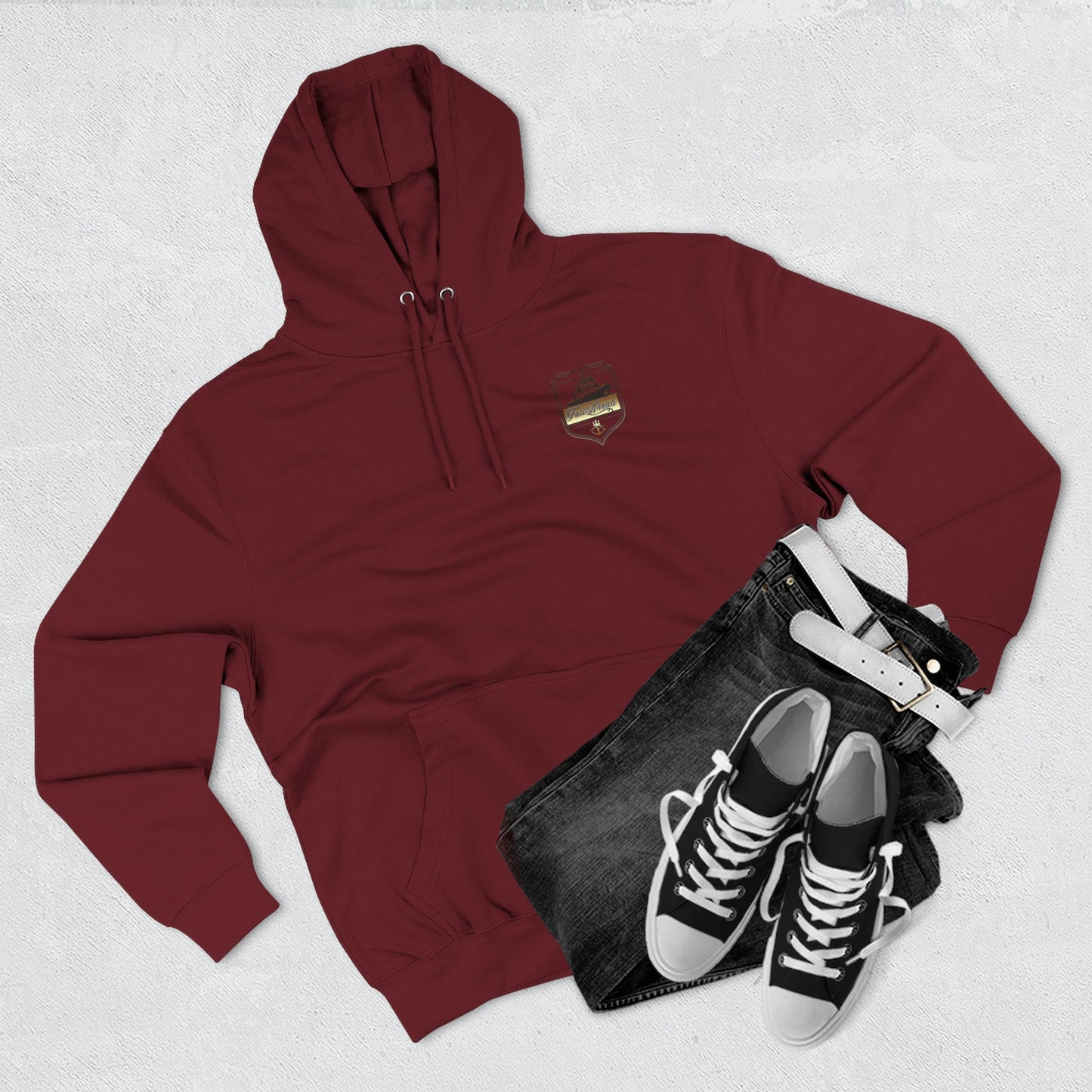 Nautical Theme Fleece Hoodie - Perfect for Boat Lovers, Casual Wear, Gifting, Holidays and Layering
