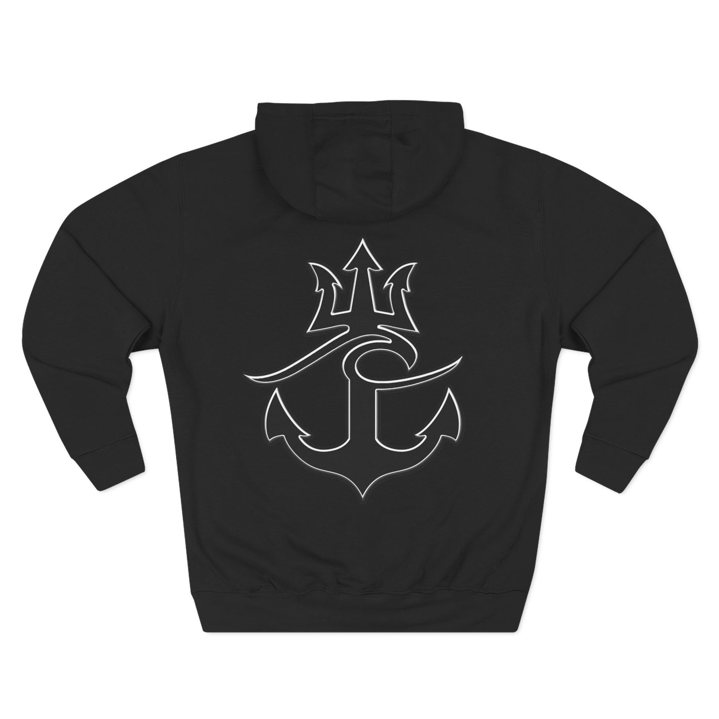 Cozy Fleece Hoodie for College Students, Full Ahead Design, Perfect for Casual Outings, Gifts for Graduates, Nautical Style