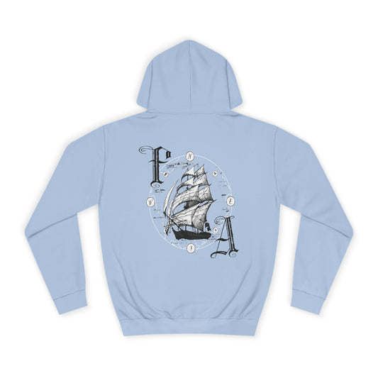 Nautical Adventure Hoodie - Unisex College Style Sweatshirt, Perfect for Students, Gifts for Graduates, Casual Wear, Nautical Themed Fashion