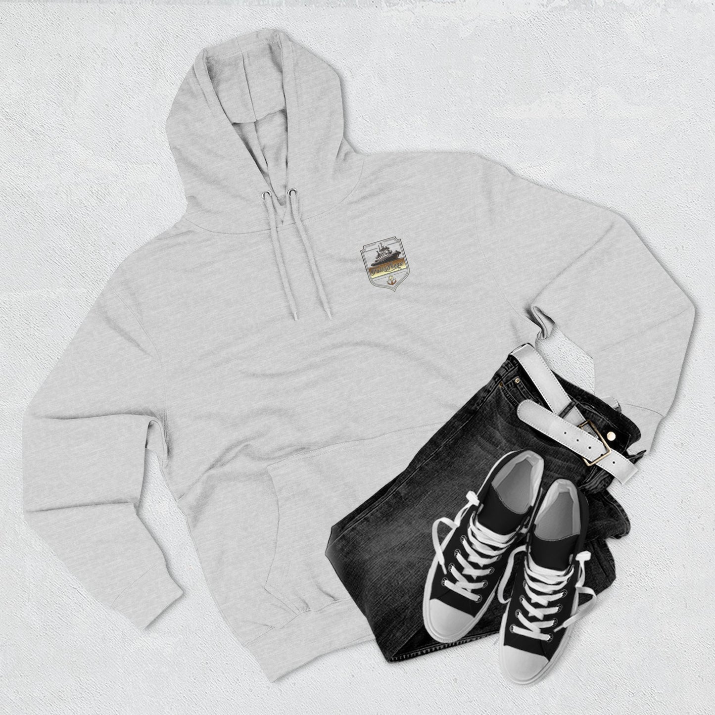 Nautical Theme Fleece Hoodie - Perfect for Boat Lovers, Casual Wear, Gifting, Holidays and Layering