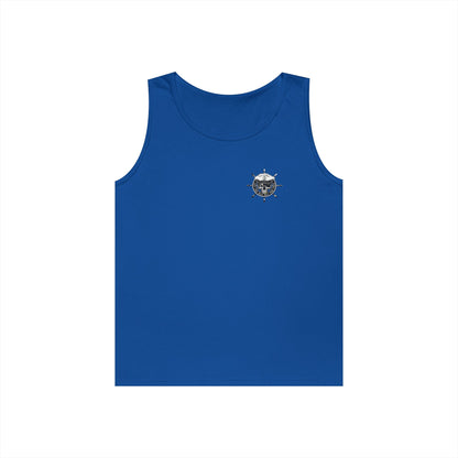 Nautical Skull Tank Top, Summer Apparel, Beach Wear, Unisex Fashion, Gift for Sailors, Ocean Lover's Gift