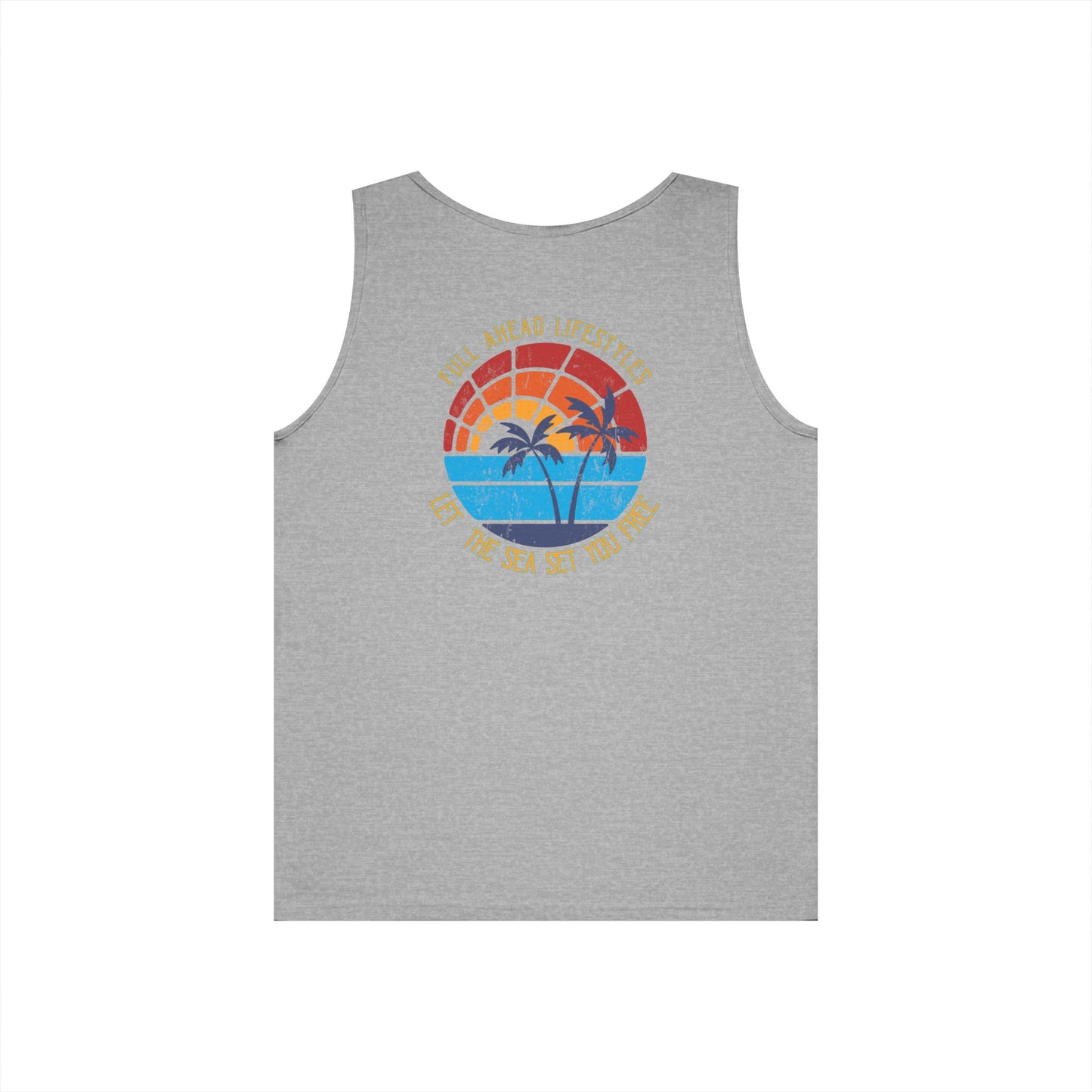 Sunset Vibes Unisex Cotton Tank Top – Beachwear, Summer Fashion, Vacation Top, Casual Wear, Gift Idea