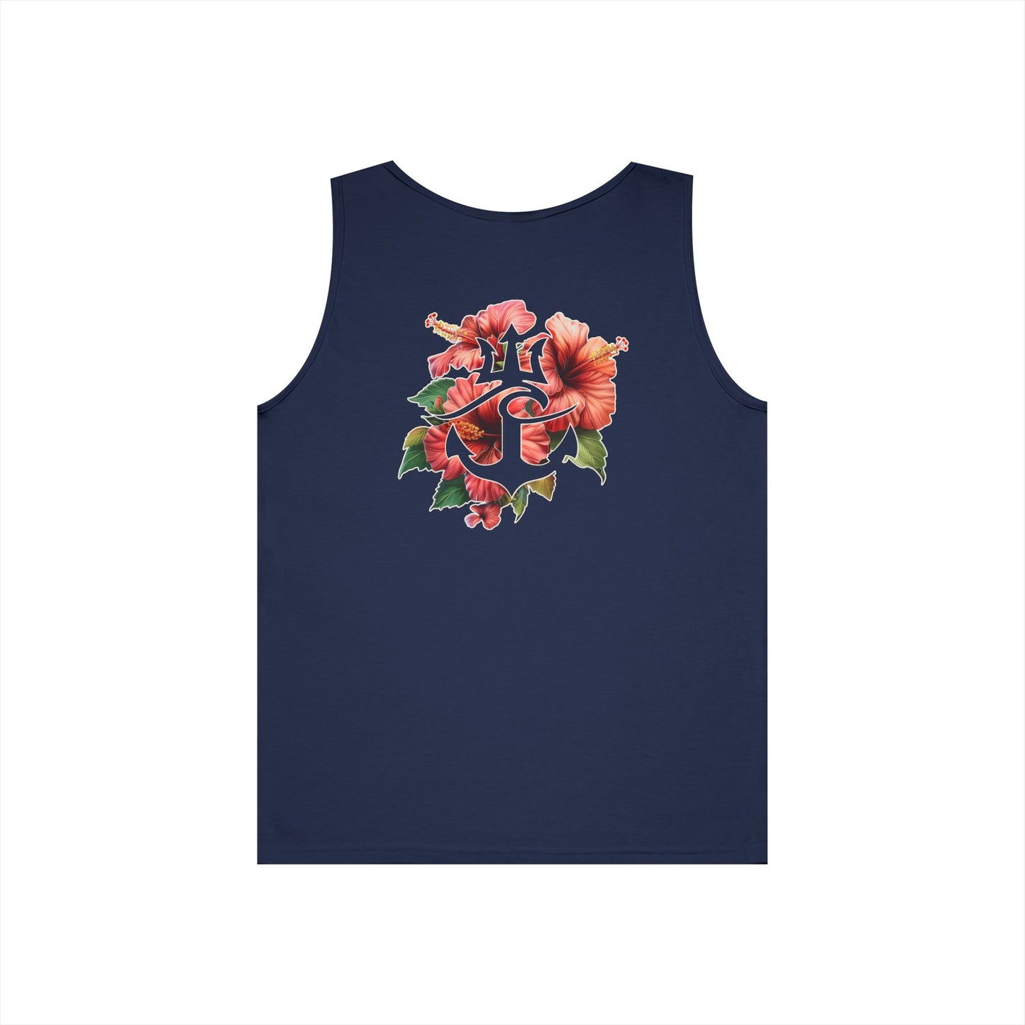 Hibiscus Floral Unisex Tank Top, Summer Tank, Beachwear, Casual Attire, Festival Clothing, Gift for Him & Her
