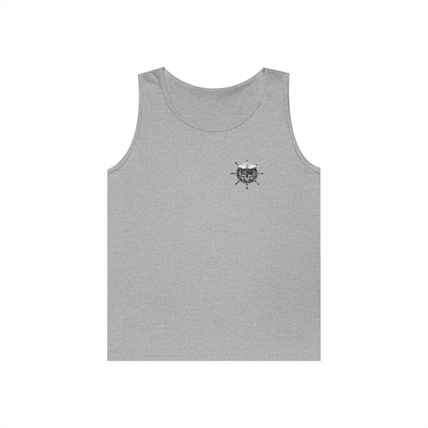 Nautical Skull Tank Top, Summer Apparel, Beach Wear, Unisex Fashion, Gift for Sailors, Ocean Lover's Gift