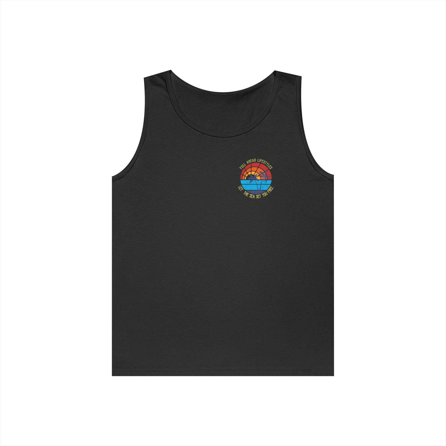 Sunset Vibes Unisex Cotton Tank Top – Beachwear, Summer Fashion, Vacation Top, Casual Wear, Gift Idea