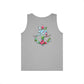 Nautical Floral Anchor Tank Top, Beachwear, Summer Essentials, Unisex Cotton Sleeveless Shirt, Vacation Outfit, Boho Style