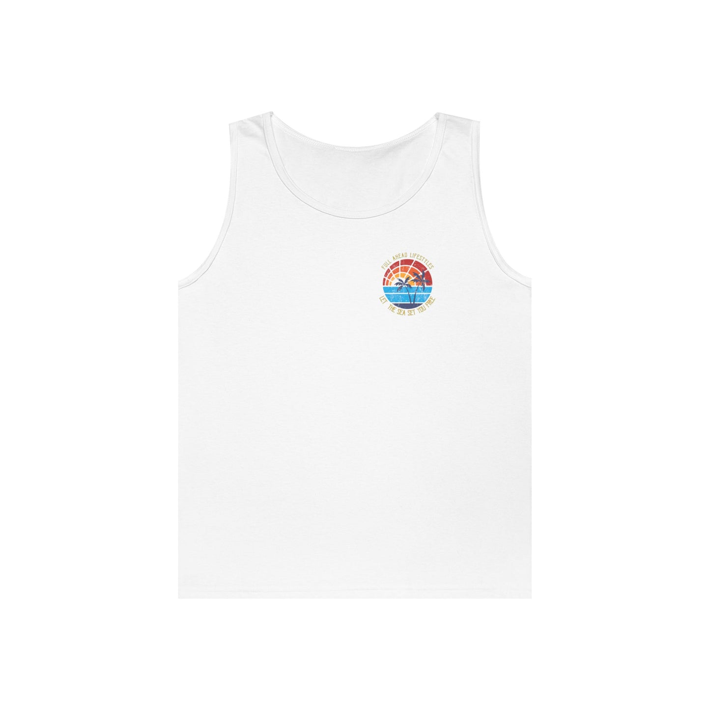 Sunset Vibes Unisex Cotton Tank Top – Beachwear, Summer Fashion, Vacation Top, Casual Wear, Gift Idea