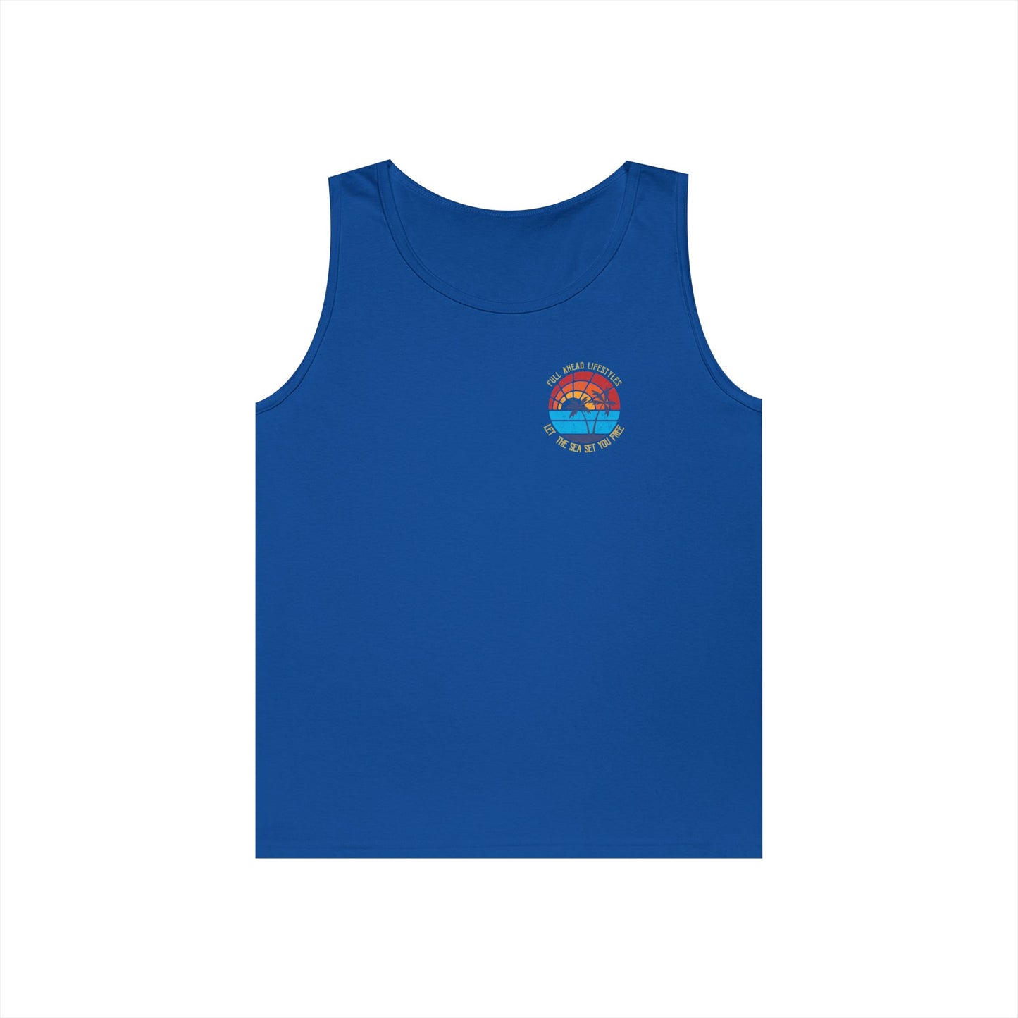 Sunset Vibes Unisex Cotton Tank Top – Beachwear, Summer Fashion, Vacation Top, Casual Wear, Gift Idea