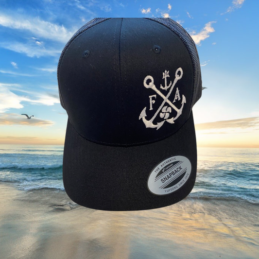 "CROSS ANCHOR" curved bill hat